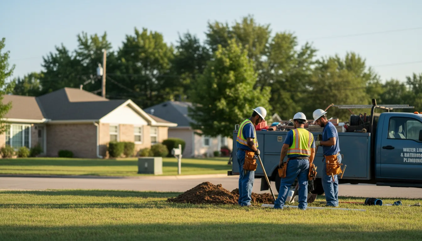 Residential water line and bathroom plumbing service in Axton, VA